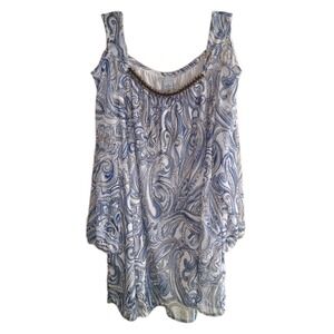 3 FOR $25 Catherines PLUS 1X 18/20W Blue Cold Shoulder 3/4 Sleeve Lined‎ Shirt